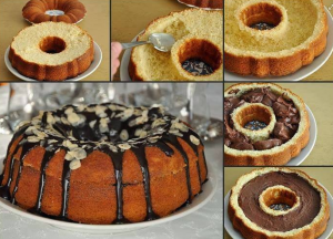 ciambella ripiena al cioccolato